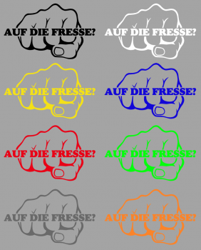 Aufkleber Auf die Fresse